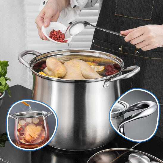 marmite inox poignee rivees couvercle