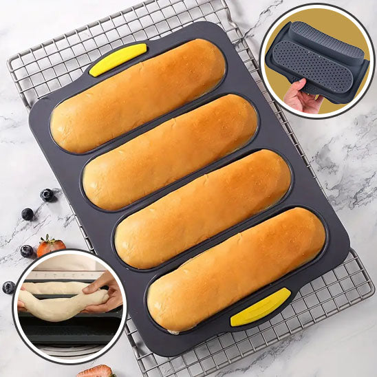 moule pain souple 4 baguettes cuites