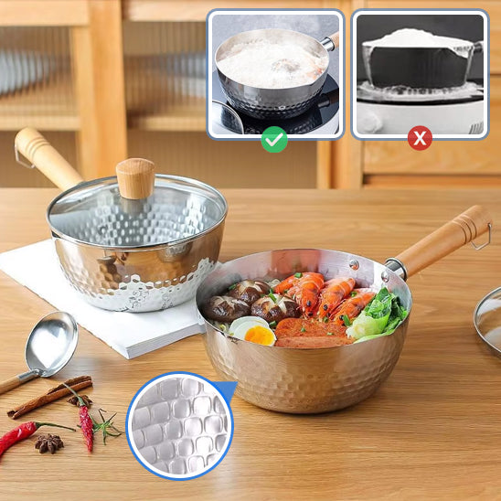 casserole inox cotele anti debordement