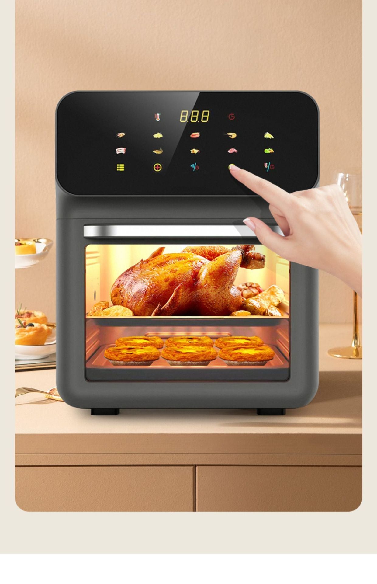 friteuse air poulet entier cuit ecran selection