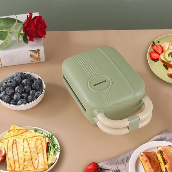 machine panini fermee bleuets rose sandwich