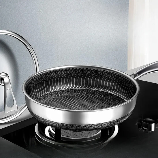 poele inox vide cuiseur gaz